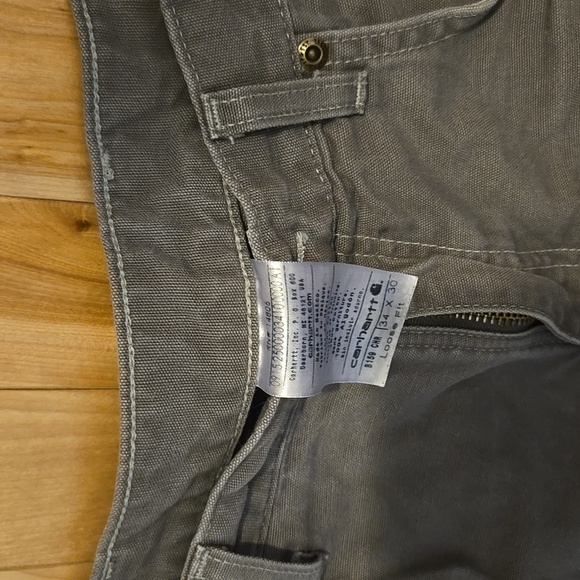 Men's Gray Carhartt Cargo Pants 34x30 - Picture 5 of 7